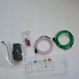 LED Light Accessories Set with Green and Pink Wires